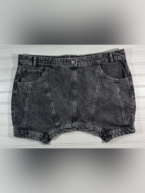 PrettyLittleThing Pants - Pretty Little Things Plus Curved Hem Denim Mini Skirt Cotton Womens Size 12